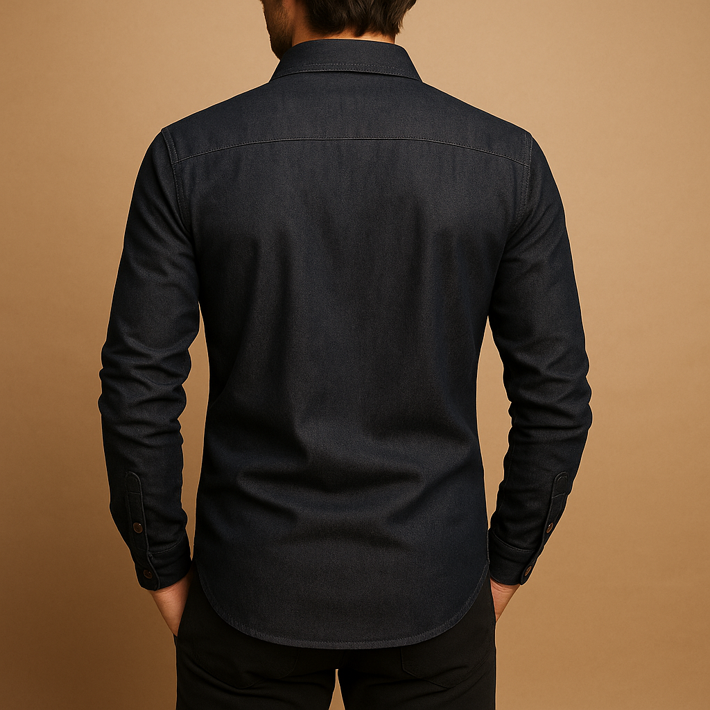 Atmungsaktives Baumwollhemd für Herren mit langen Ärmeln | Guillem-Genf Boutique