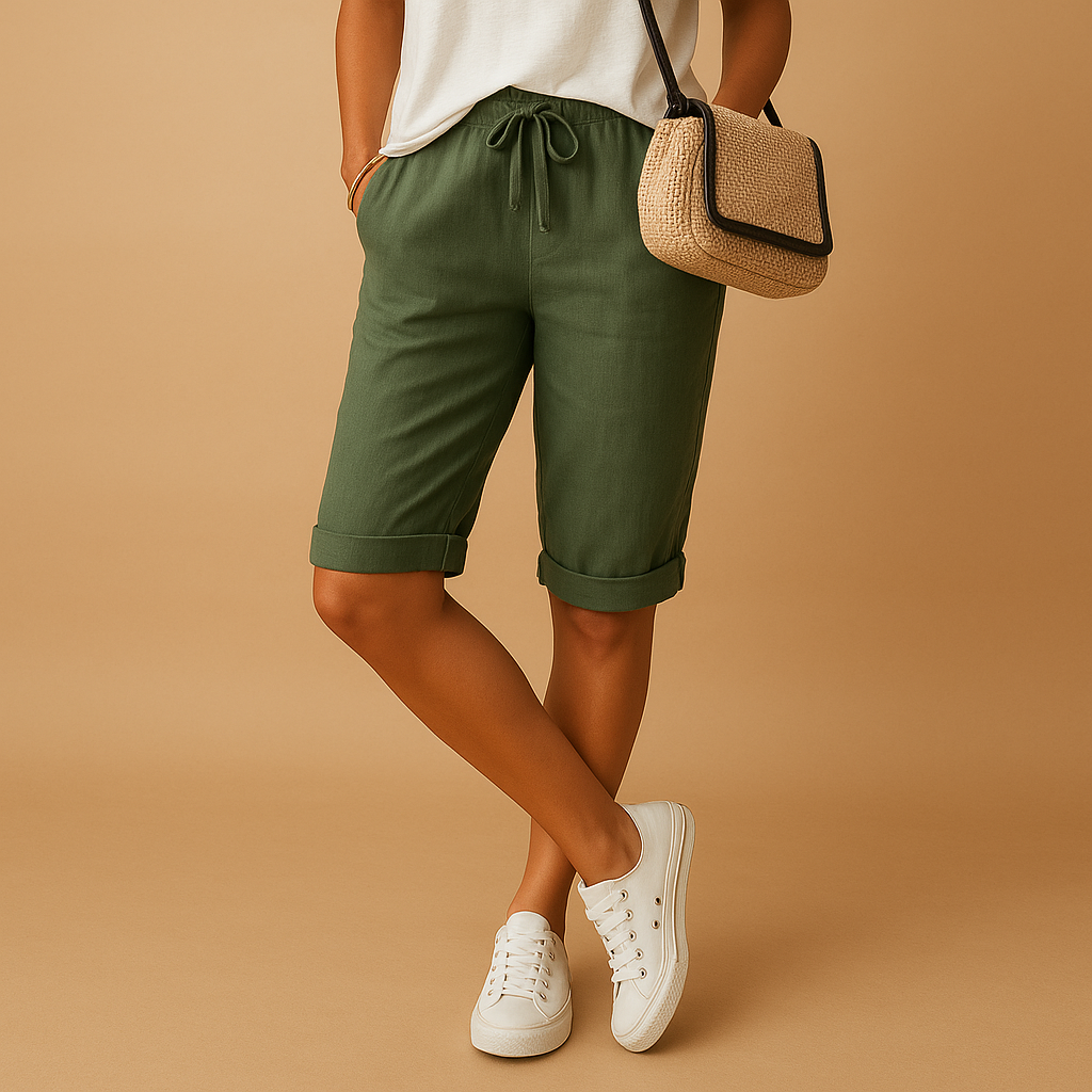 Capri Hosen Damen mit Elastischem Bund und Entspanntem Schnitt | Lotte-Genf Boutique