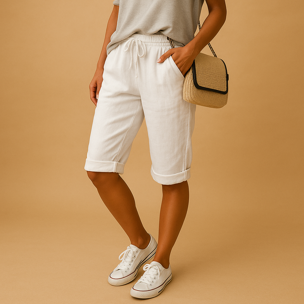 Capri Hosen Damen mit Elastischem Bund und Entspanntem Schnitt | Lotte-Genf Boutique