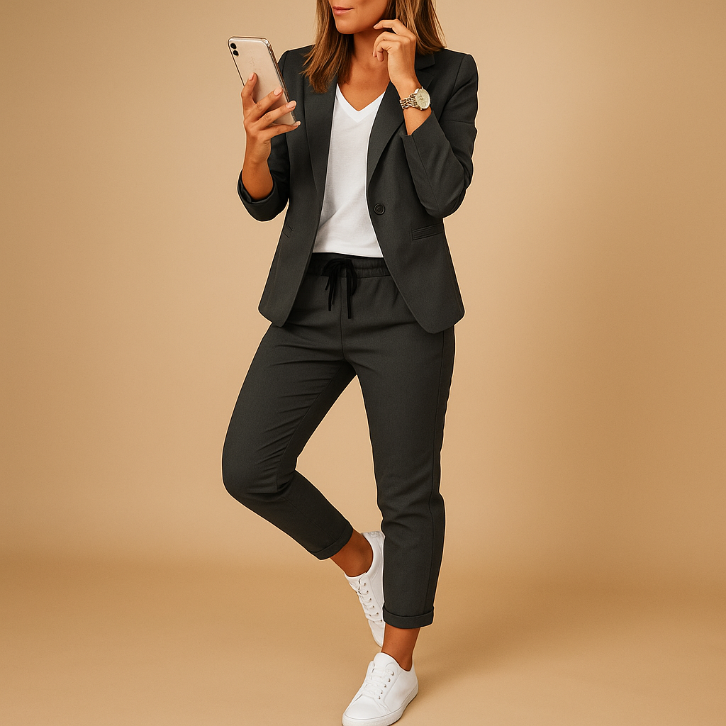 Elegante getailleerde Blazer und Hose Set für Damen | Merel-Genf Boutique