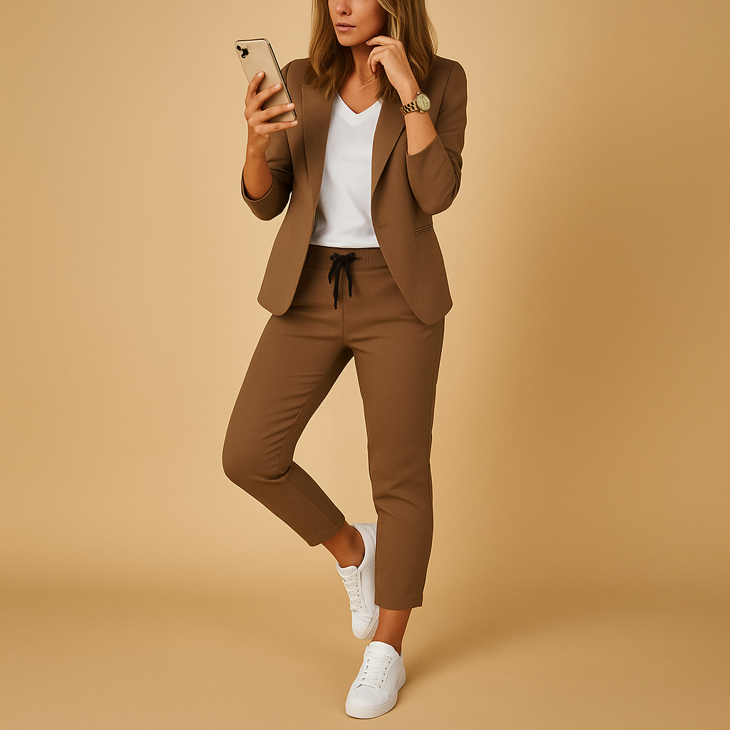 Elegante getailleerde Blazer und Hose Set für Damen | Merel-Genf Boutique