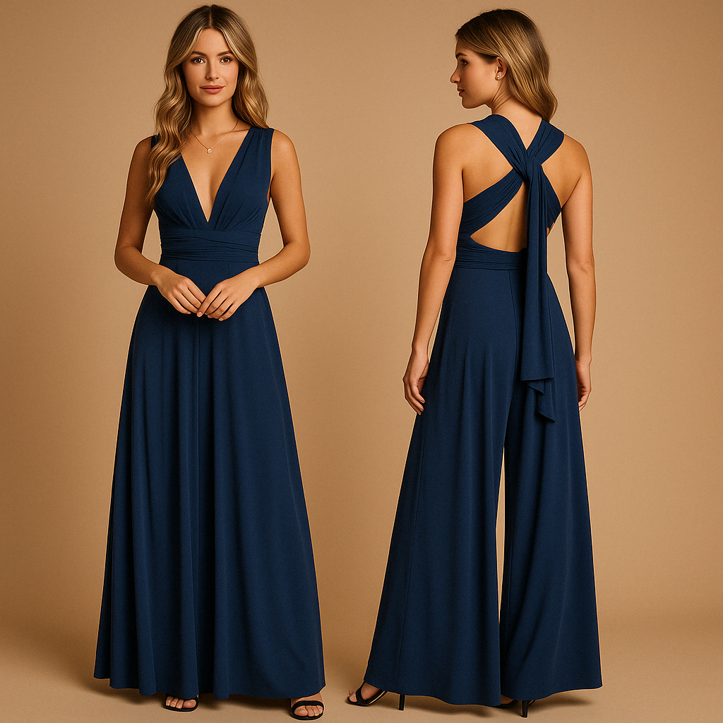 Mila | Wickelkleid mit Länge Bändern für Damen-5