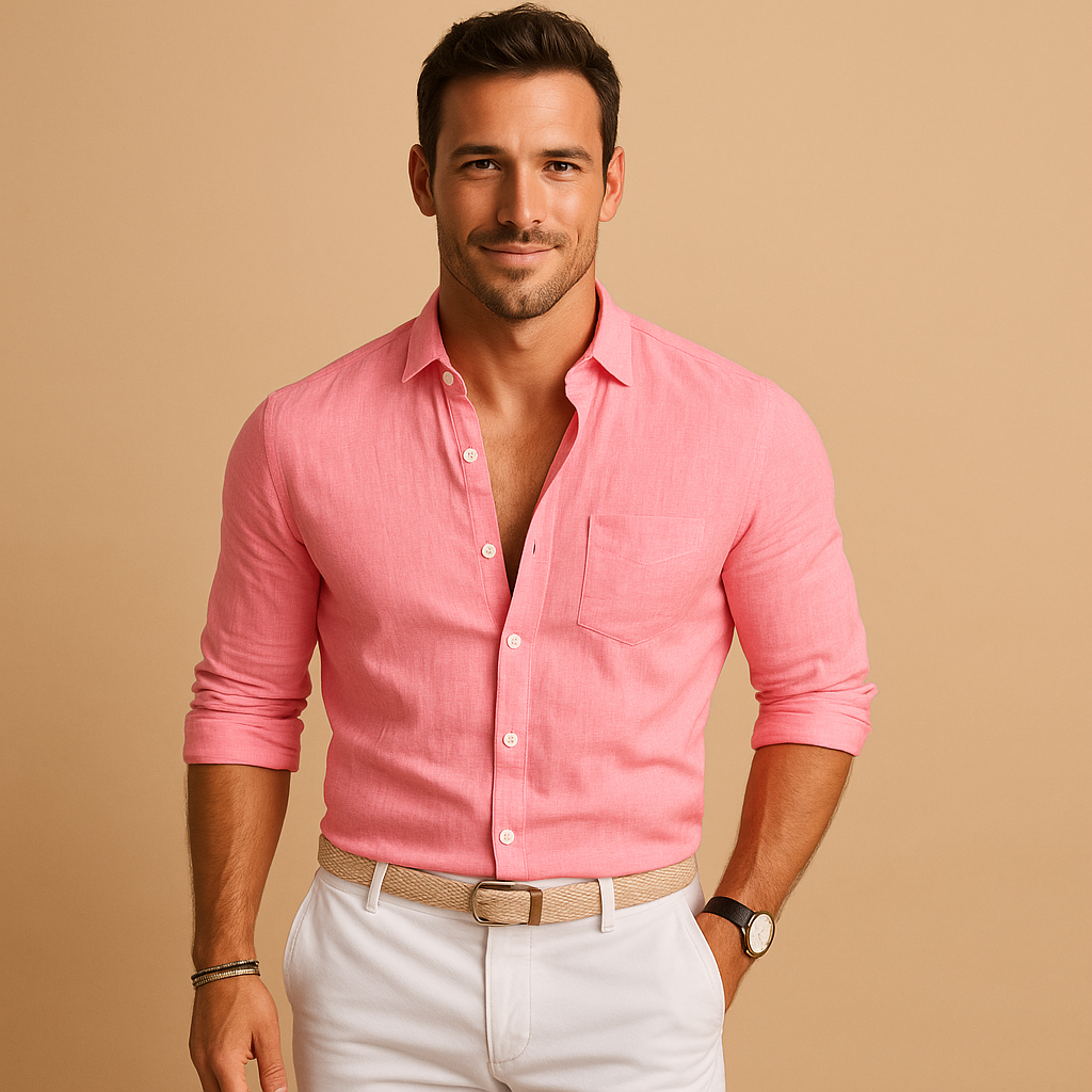 Leichtes Herrenhemd mit Button-Down-Kragen für Sommer | Daan-Genf Boutique
