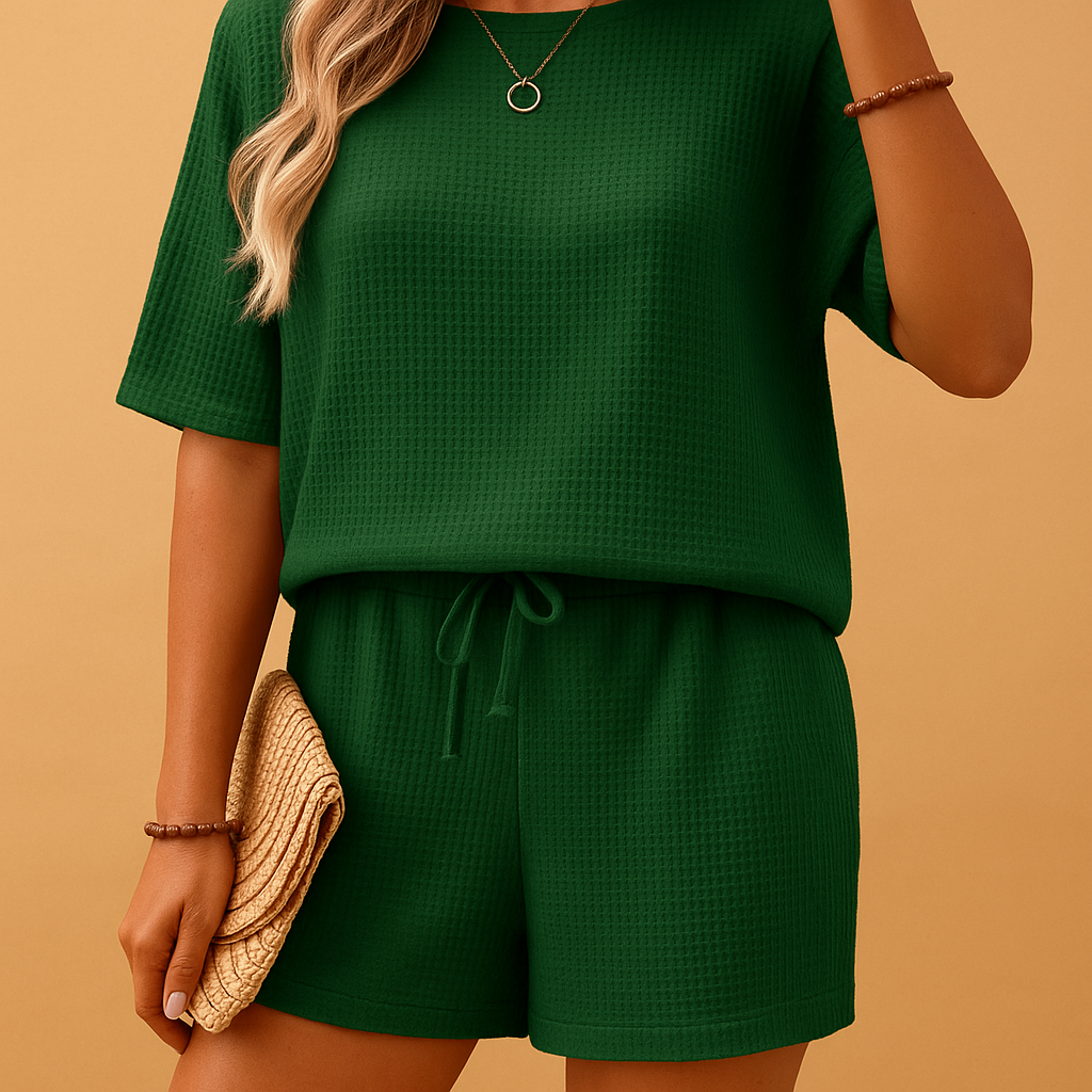 Loungewear Set mit Lockerem Oberteil und Shorts | Linde-Genf Boutique