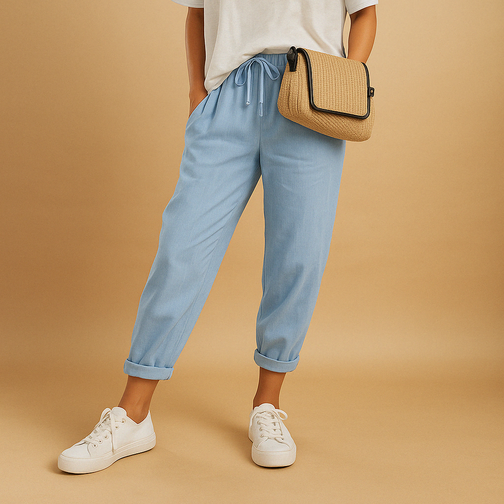 Leichte Sommerhose Damen mit lockerer Passform | Lena-4