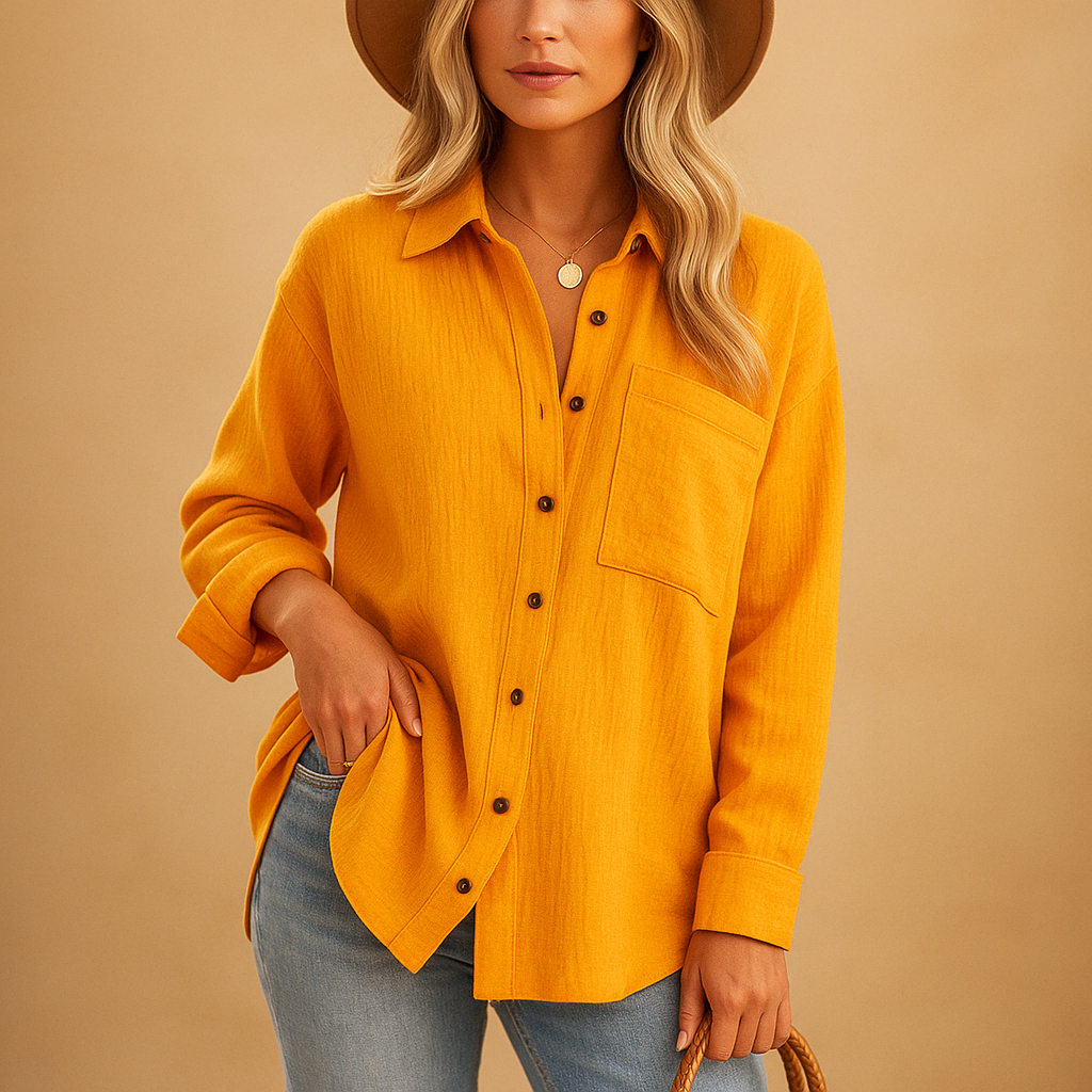 Marije | Klassisches Poloshirt mit langen Ärmeln für Frauen-Genf Boutique