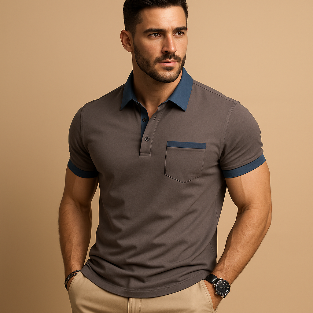 Poloshirt Herren aus atmungsaktivem Stoff mit klassischer Passform | Raf-Genf Boutique