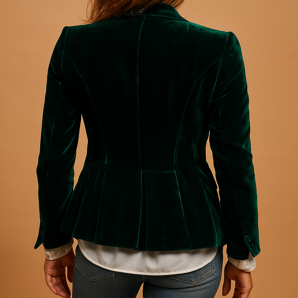 Retro Slim-Fit Blazer mit Taschen für Frauen | Evelien-Genf Boutique