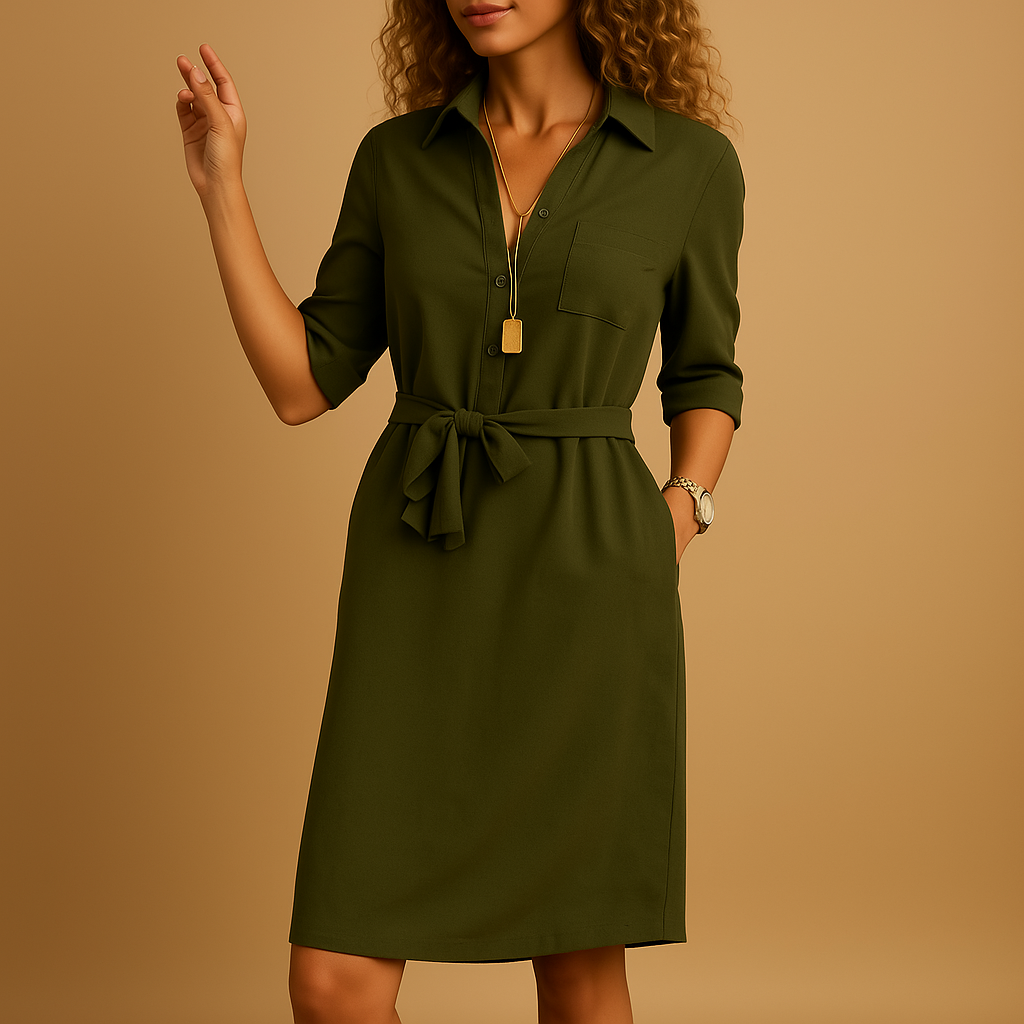 Elegantes lässiges Kleid mit schmeichelhafter Passform für Frauen | Milou-3
