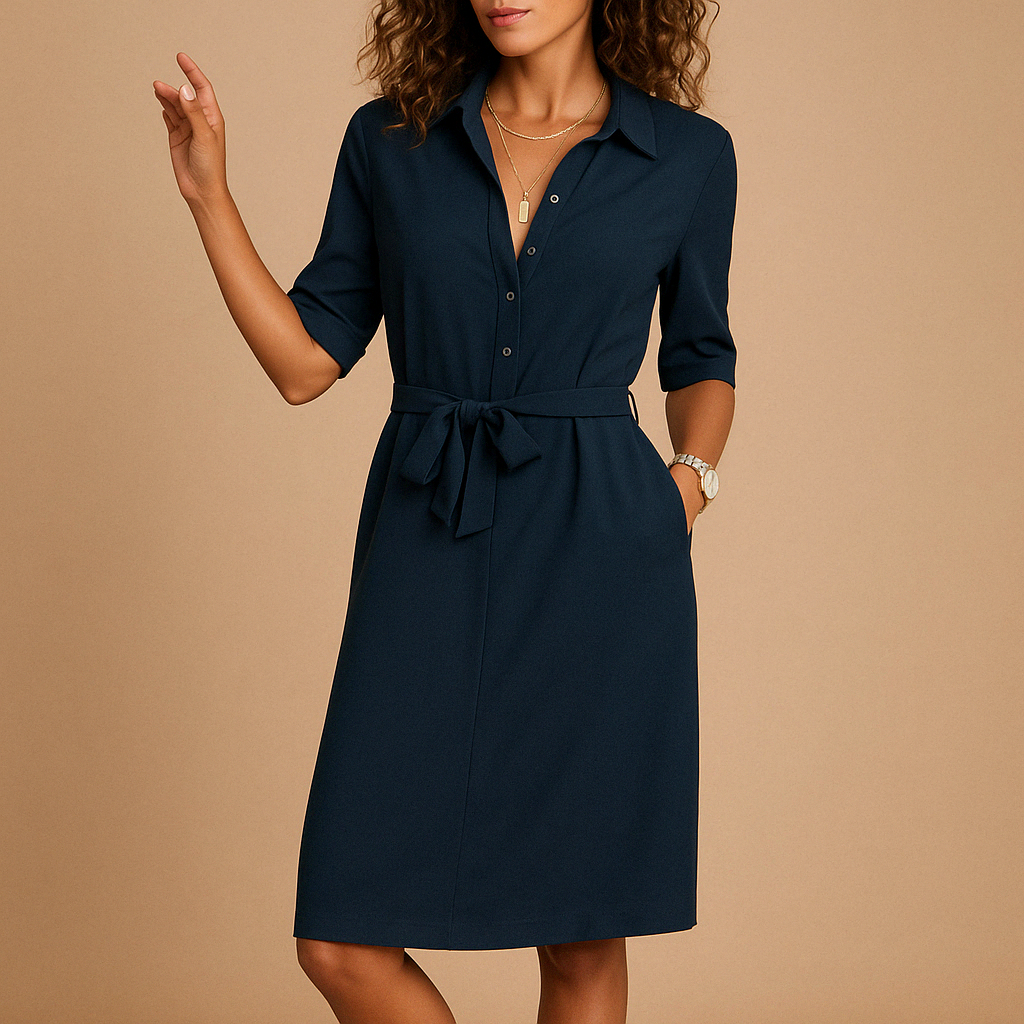 Elegantes lässiges Kleid mit schmeichelhafter Passform für Frauen | Milou-4