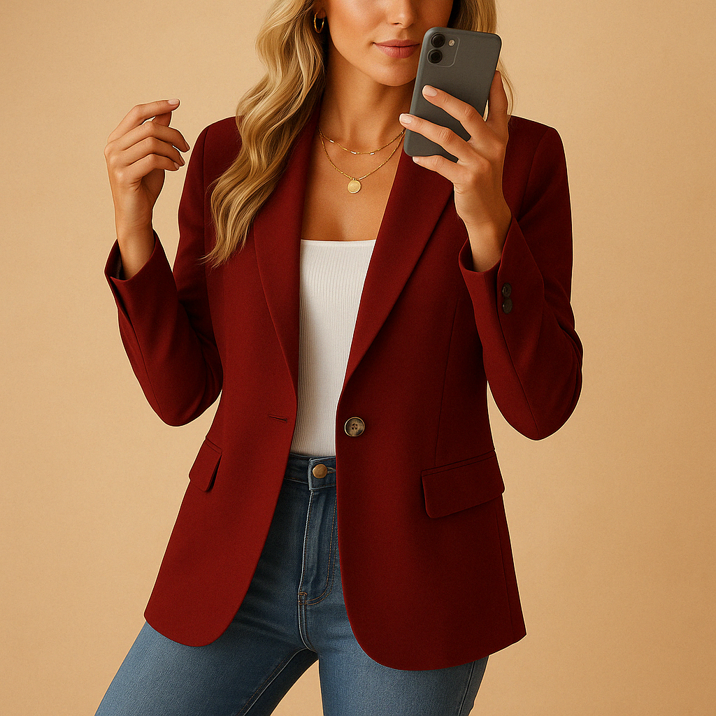 Taillierter Blazer für Damen mit elastischer Passform | Yara-5