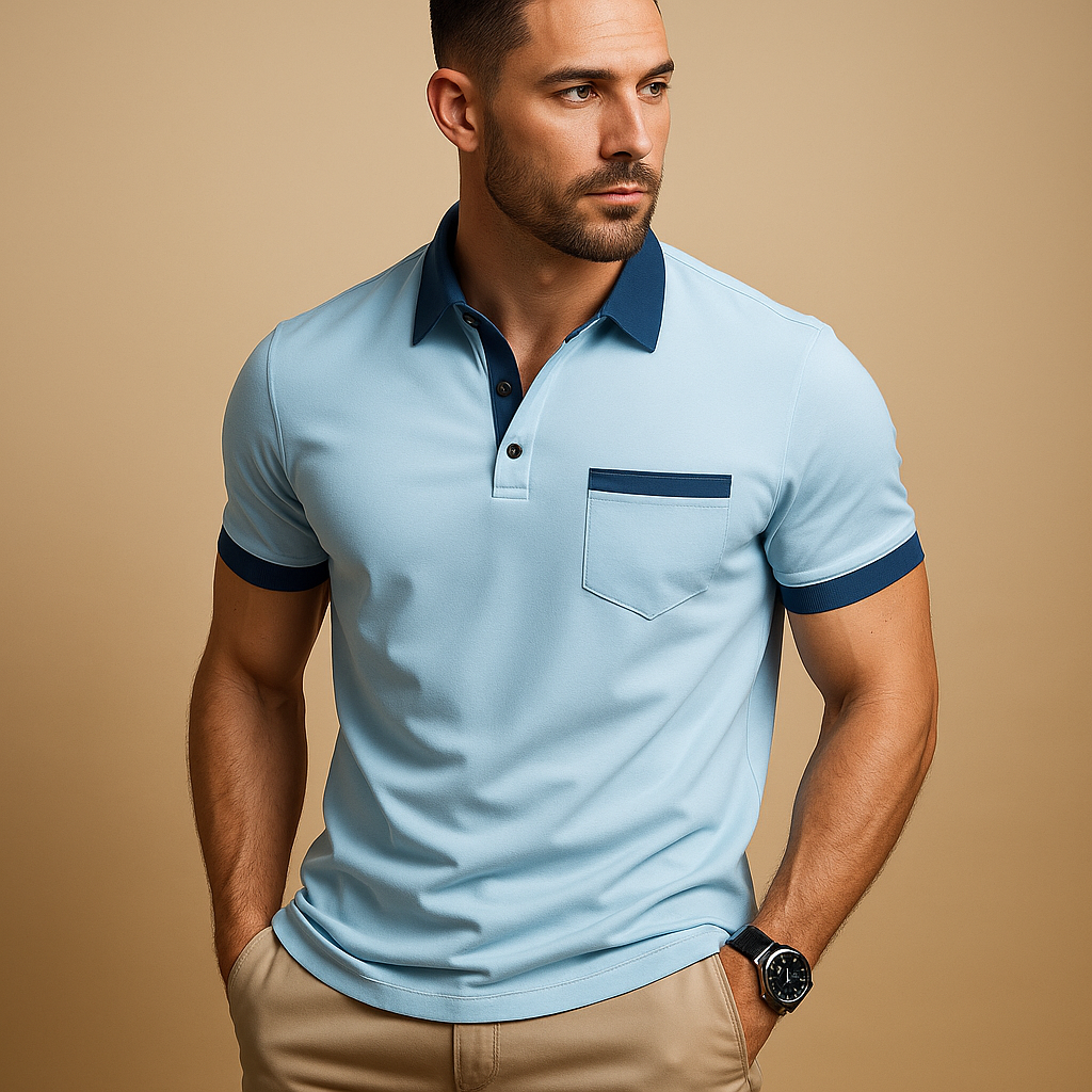 Poloshirt Herren aus atmungsaktivem Stoff mit klassischer Passform | Raf-3