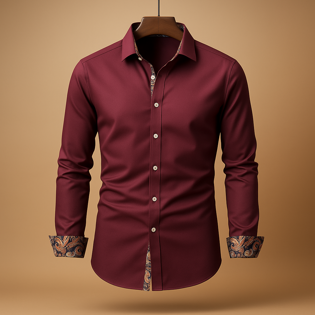 Herren Hemd mit Langen Ärmeln für Elegante Anlässe | Bram-5