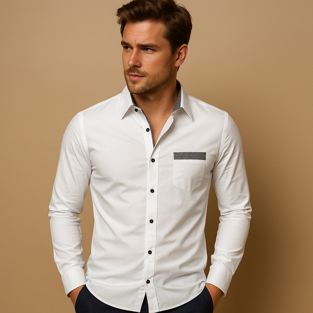 Herrenhemd mit schlanker Passform in eleganten Farben | Lars-5