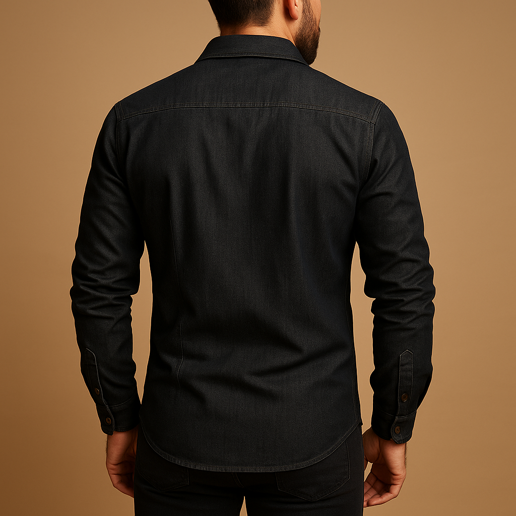 Atmungsaktives Baumwollhemd für Herren mit langen Ärmeln | Guillem-Genf Boutique