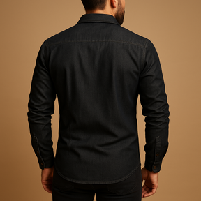 Atmungsaktives Baumwollhemd für Herren mit langen Ärmeln | Guillem-Genf Boutique