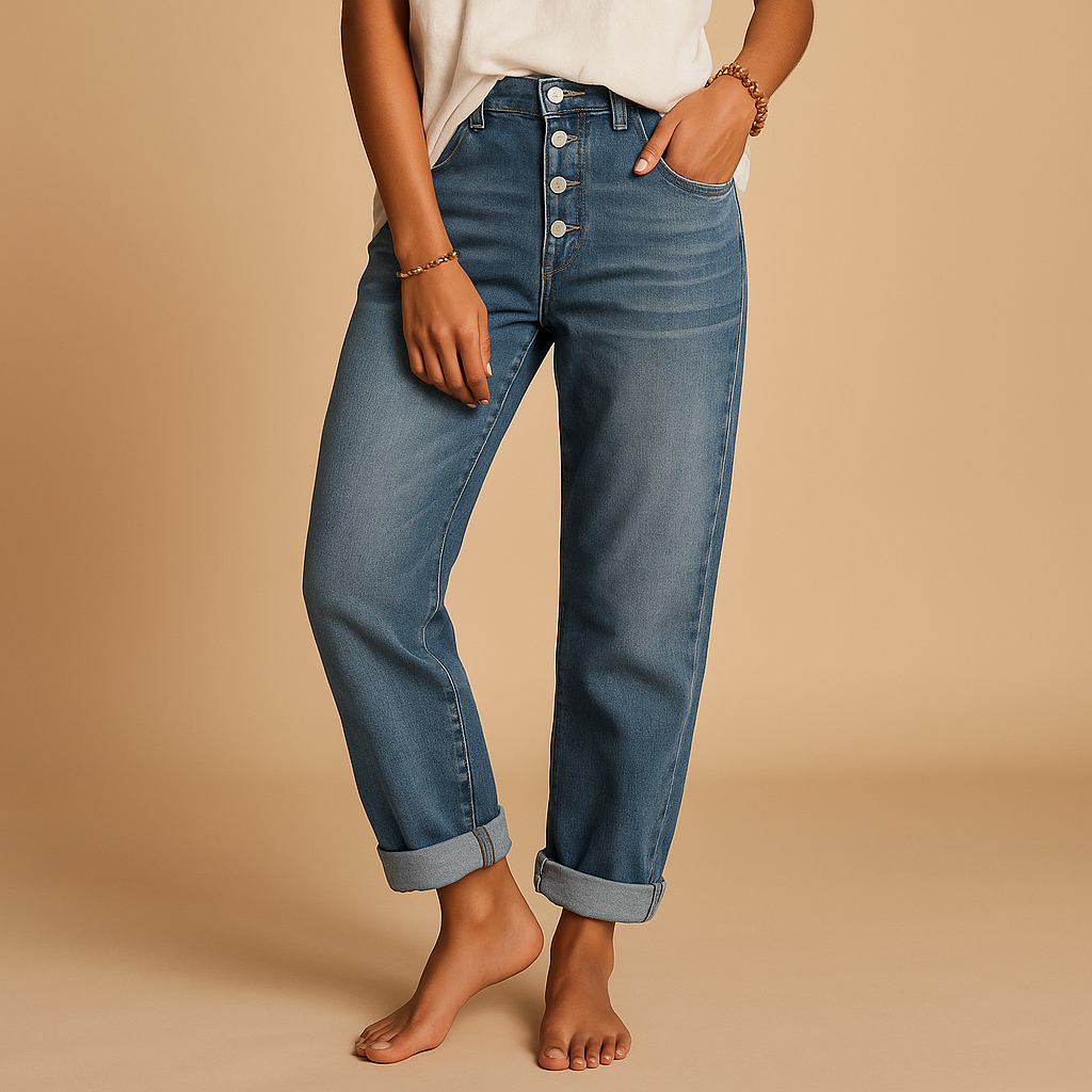Baggy Jeans für Damen mit Hoher Taille und Lässigem Schnitt | Fleur-Genf Boutique