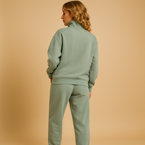 Bequemes Damen-Joggingpak mit halbem Reißverschluss | Loïs-Genf Boutique