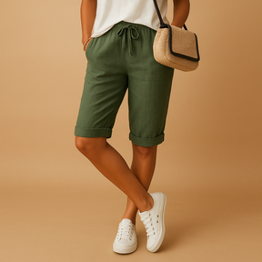 Capri Hosen Damen mit Elastischem Bund und Entspanntem Schnitt | Lotte-Genf Boutique