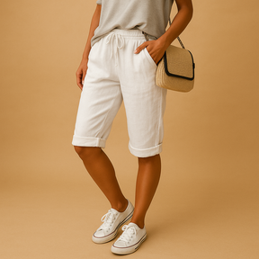 Capri Hosen Damen mit Elastischem Bund und Entspanntem Schnitt | Lotte-Genf Boutique