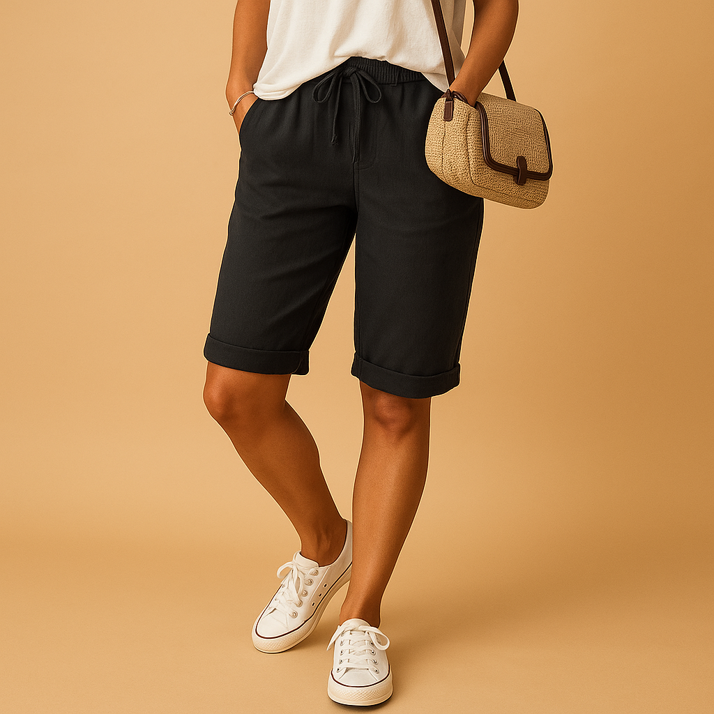 Capri Hosen Damen mit Elastischem Bund und Entspanntem Schnitt | Lotte-Genf Boutique