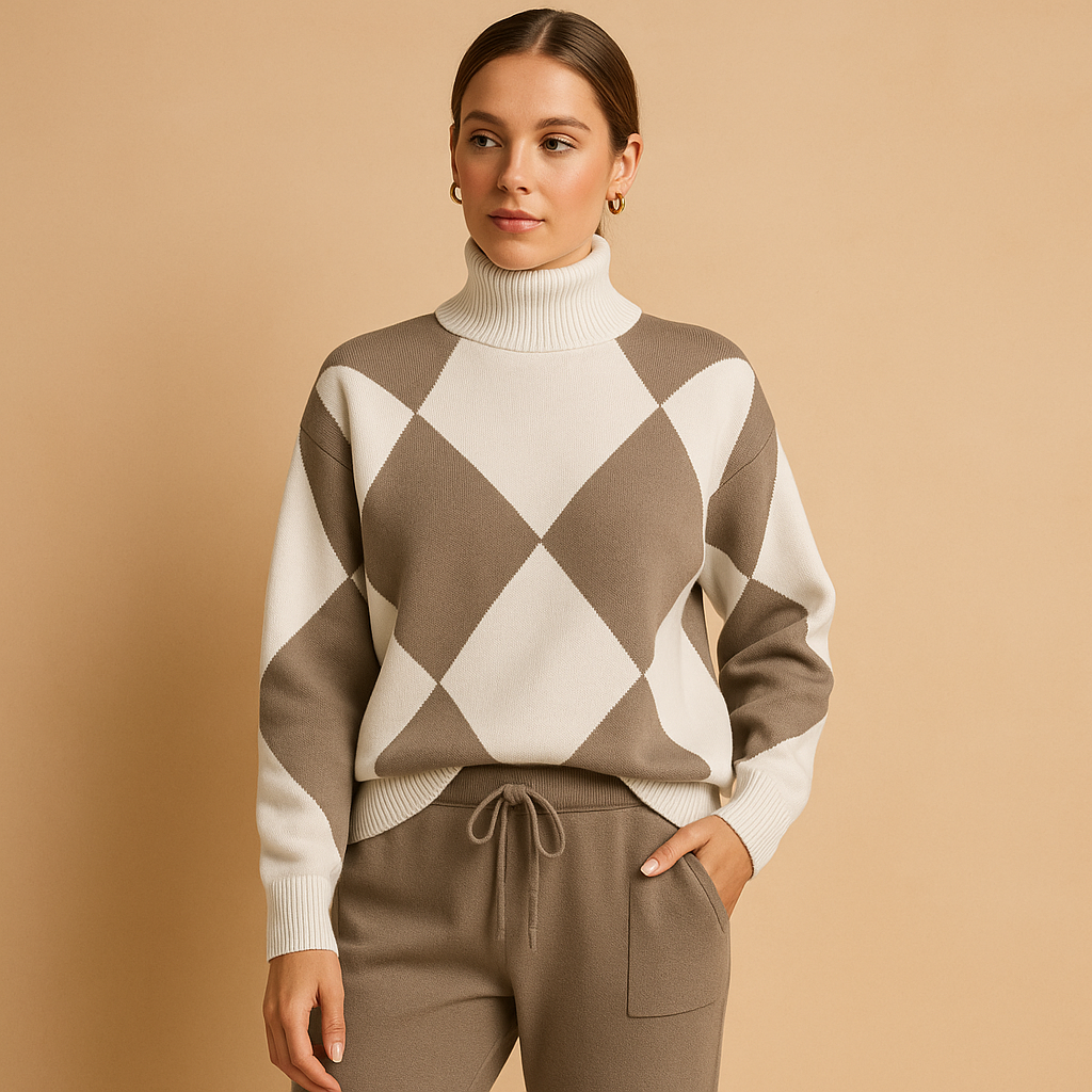 Damen Hausanzug Set aus Sweatshirt und Jogginghose | Ilona-Genf Boutique