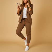 Elegante getailleerde Blazer und Hose Set für Damen | Merel-Genf Boutique