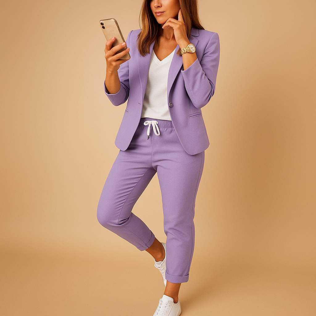 Elegante getailleerde Blazer und Hose Set für Damen | Merel-Genf Boutique