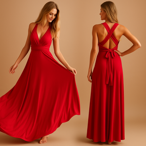  Mila | Wickelkleid mit Länge Bändern für Damen-2