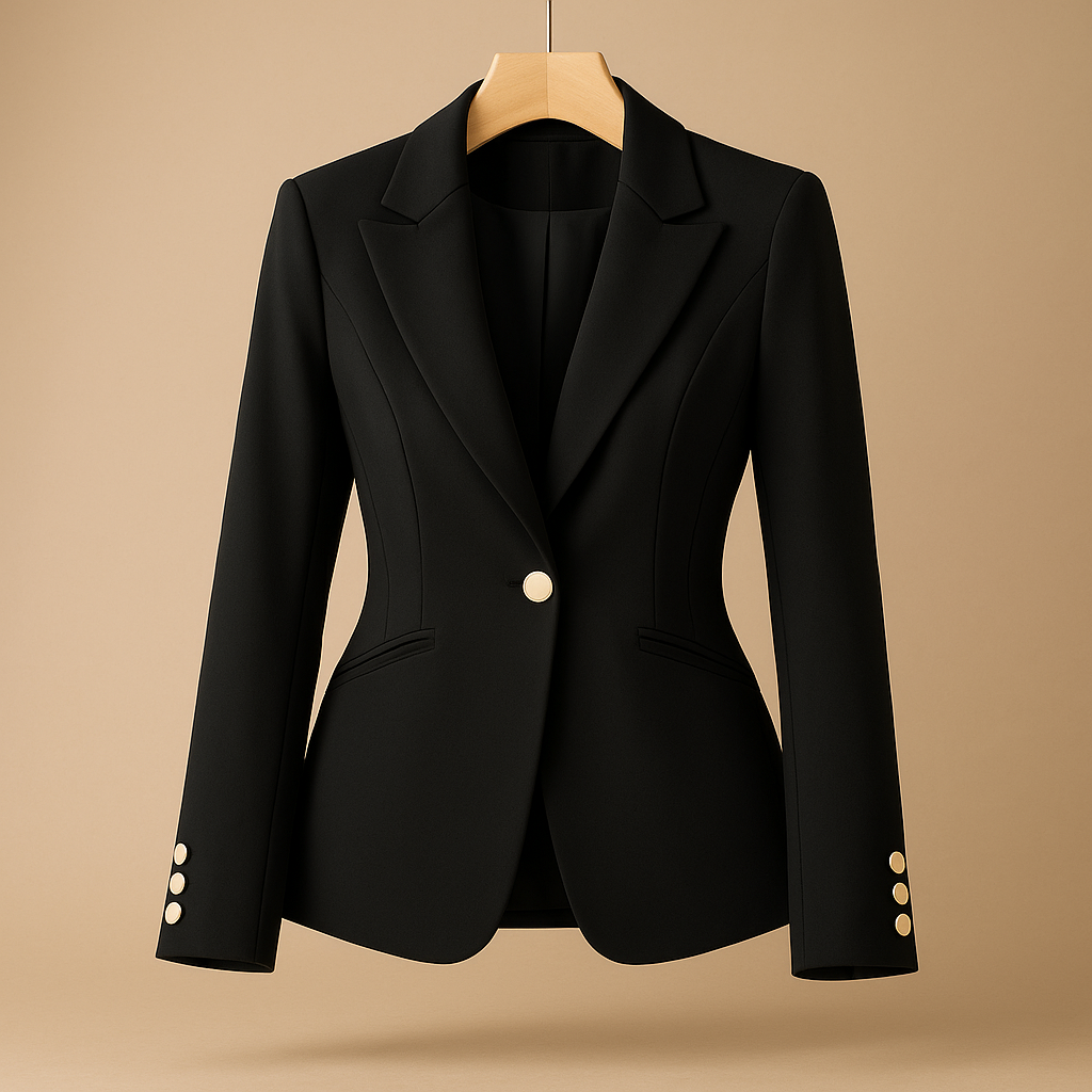 Eleganter Slim Fit Blazer mit Umkehrhalskragen | Jasmin-Genf Boutique