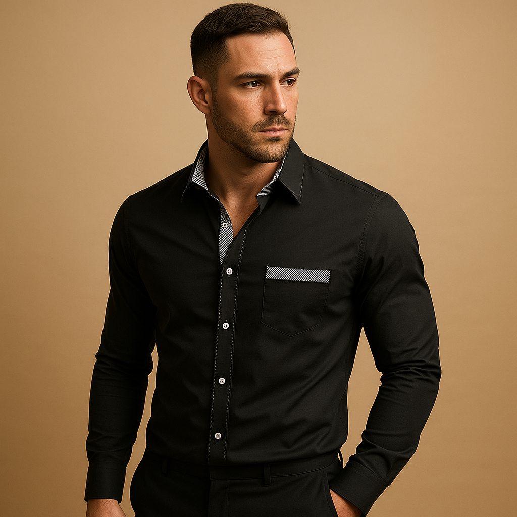 Herrenhemd mit schlanker Passform in eleganten Farben | Lars-Genf Boutique