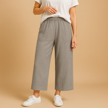 Leichte Sommerhose Damen aus atmungsaktivem Leinen | Fleur-Genf Boutique