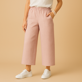 Leichte Sommerhose Damen aus atmungsaktivem Leinen | Fleur-Genf Boutique