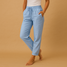 Leichte Sommerhose Damen mit elastischem Bund für jeden Anlass | Mia-Genf Boutique