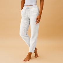 Leichte Sommerhose Damen mit elastischem Bund für jeden Anlass | Mia-Genf Boutique