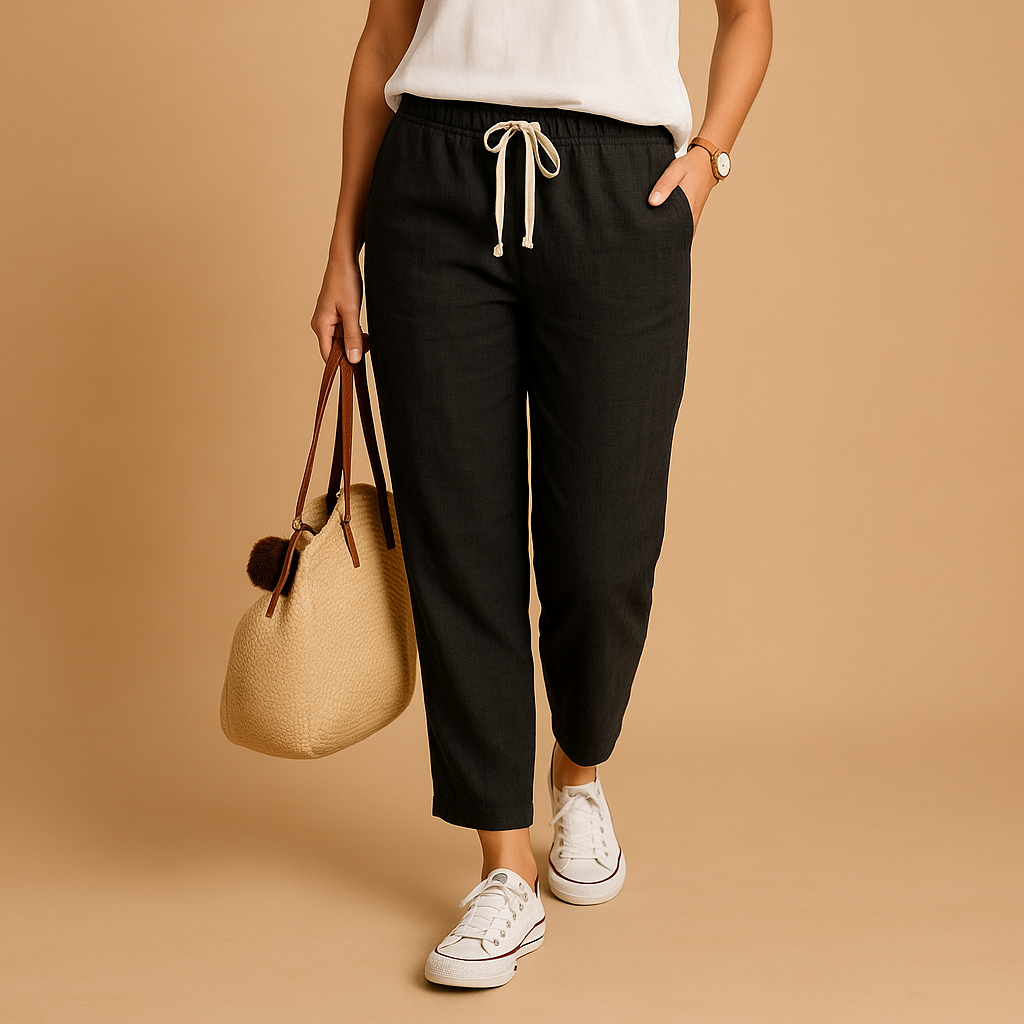 Leichte Sommerhose Damen mit flexibler Passform für aktive Tage | Jill-Genf Boutique