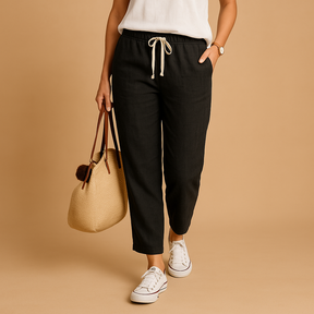 Leichte Sommerhose Damen mit flexibler Passform für aktive Tage | Jill-Genf Boutique