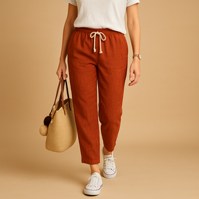 Leichte Sommerhose Damen mit flexibler Passform für aktive Tage | Jill-Genf Boutique