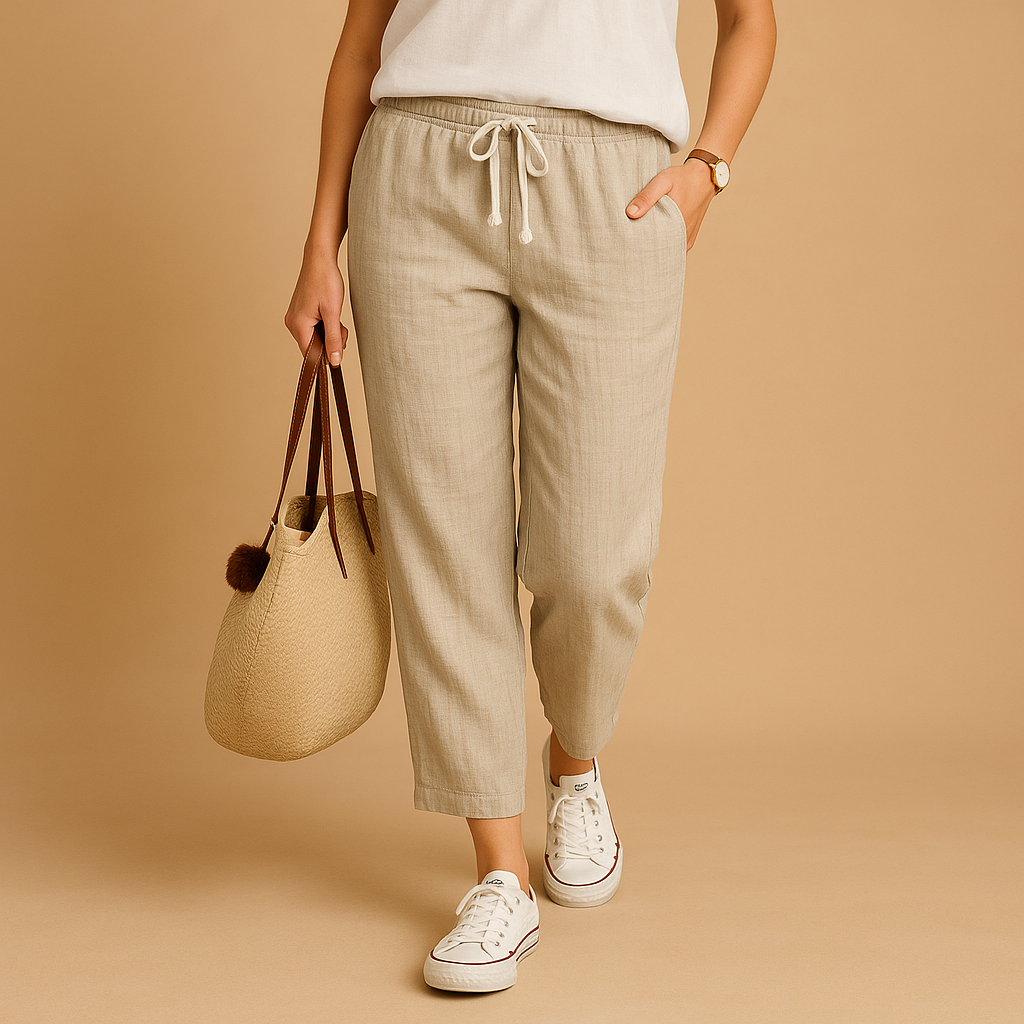 Leichte Sommerhose Damen mit flexibler Passform für aktive Tage | Jill-Genf Boutique