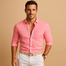 Leichtes Herrenhemd mit Button-Down-Kragen für Sommer | Daan-Genf Boutique