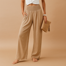 Leichte Sommerhose Damen mit elastischer Taille und luftiger Passform | Loïs-2