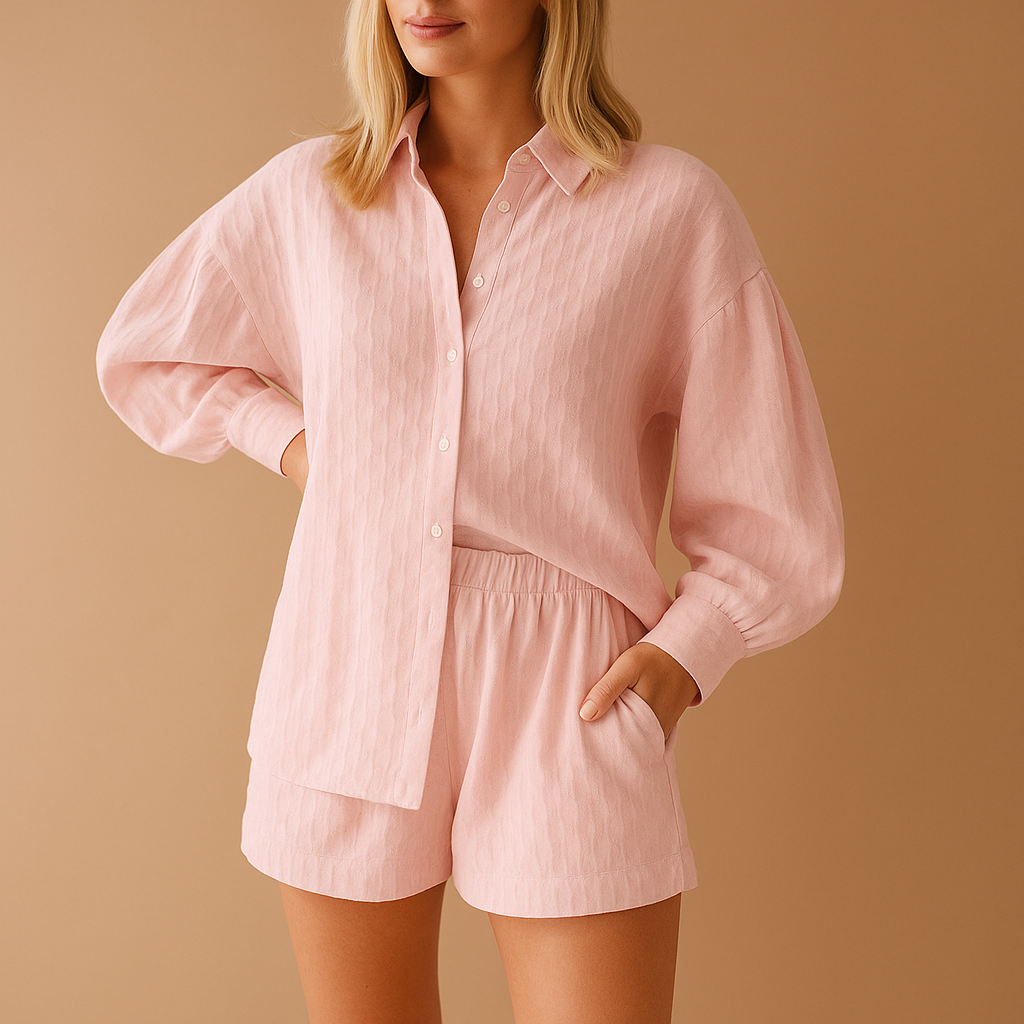 Luftige Damenbluse und Shorts Set für den Sommer | Veerle-Genf Boutique