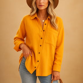 Marije | Klassisches Poloshirt mit langen Ärmeln für Frauen-Genf Boutique