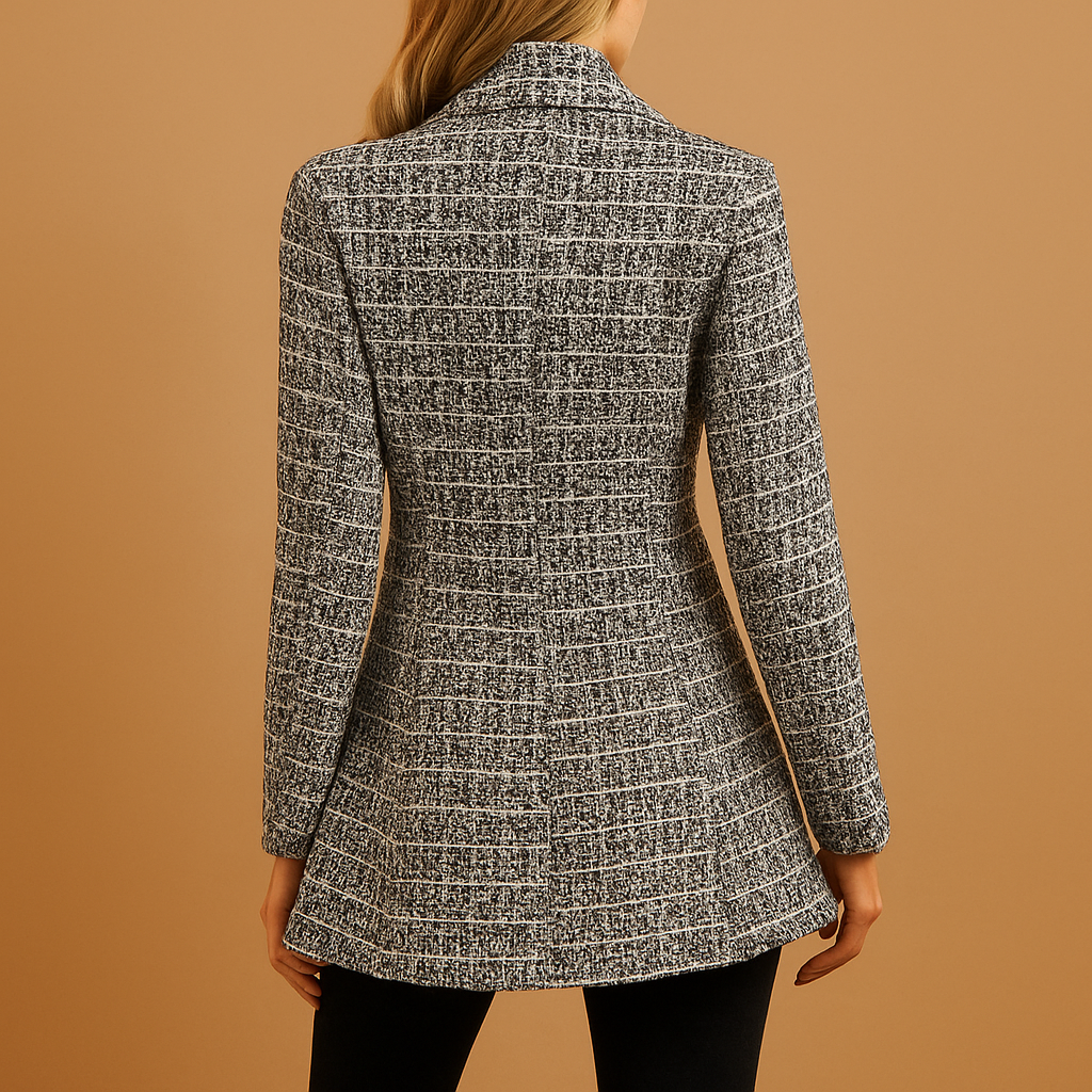 Maßgeschneiderter karierten Blazer für Damen | Myrte-Genf Boutique
