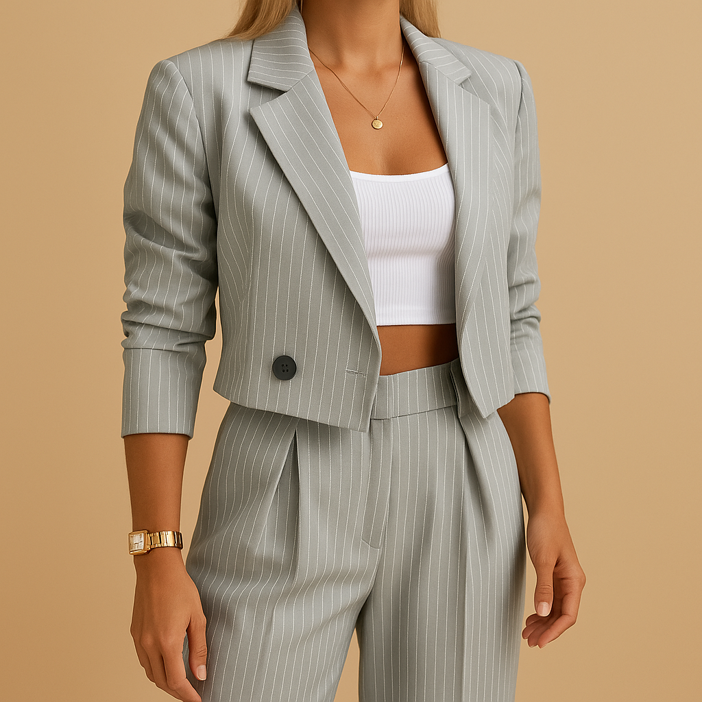 Stilvolle Blazer- und Hosenkombination für Damen | Annelies-Genf Boutique