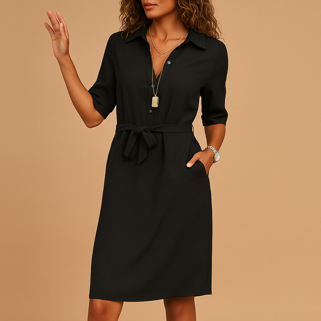  Elegantes lässiges Kleid mit schmeichelhafter Passform für Frauen | Milou-1