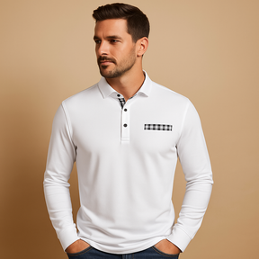 Variant image for Atmungsaktives Langarm Poloshirt für Männer | Matten-19