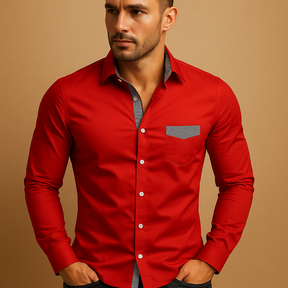 Herrenhemd mit schlanker Passform in eleganten Farben | Lars-4