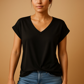 Elegante Bluse Damen mit V-Ausschnitt für stilvolle Frauen | Joline-3